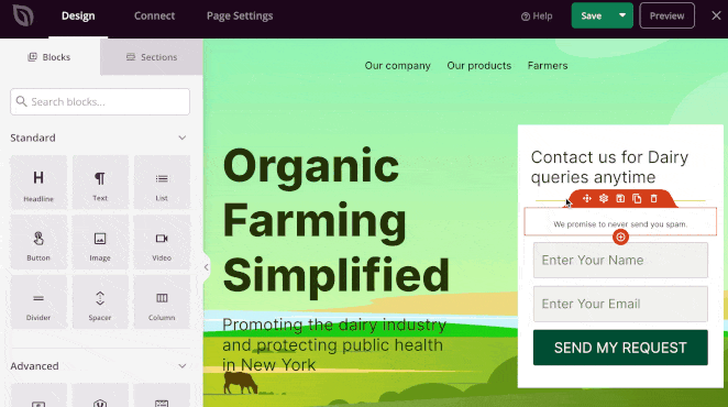 rearrange-elements - SeedProd Drag and rearrange page elements in SeedProd builder
