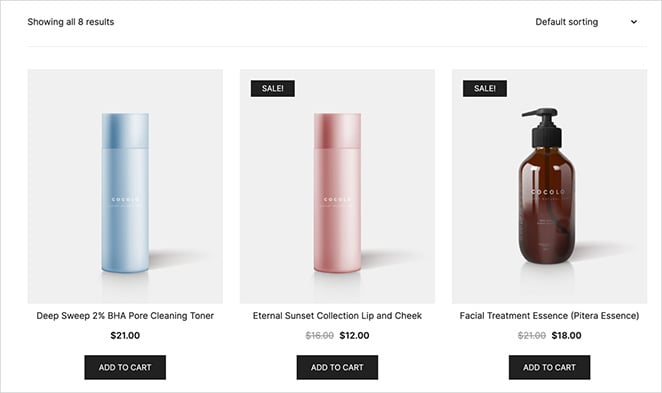 botiga-theme-shop-page - SeedProd Botiga theme shop page example