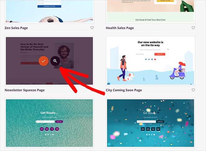 choosing-a-landing-page-template - SeedProd Choose and launch your landing page template