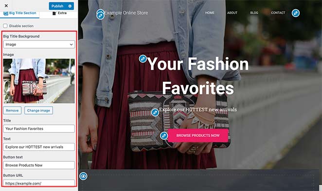 edit-WordPress-homepage-with-customizer - SeedProd Edit your WordPress home page with the live preview and customizer