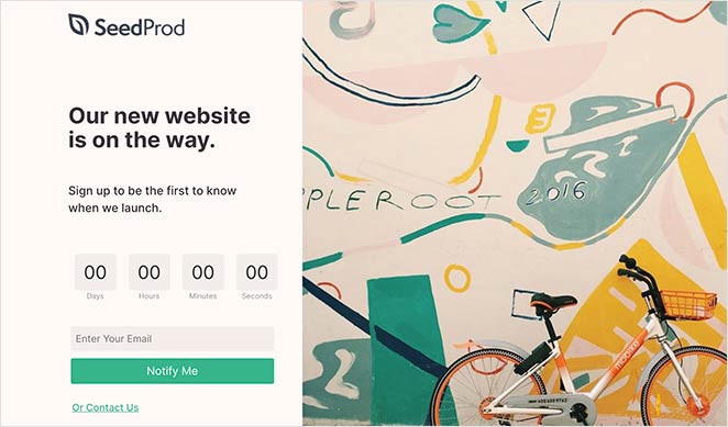 seedprod-coming-soon-page-example - SeedProd Example of a WordPress coming soon page built with SeedProd