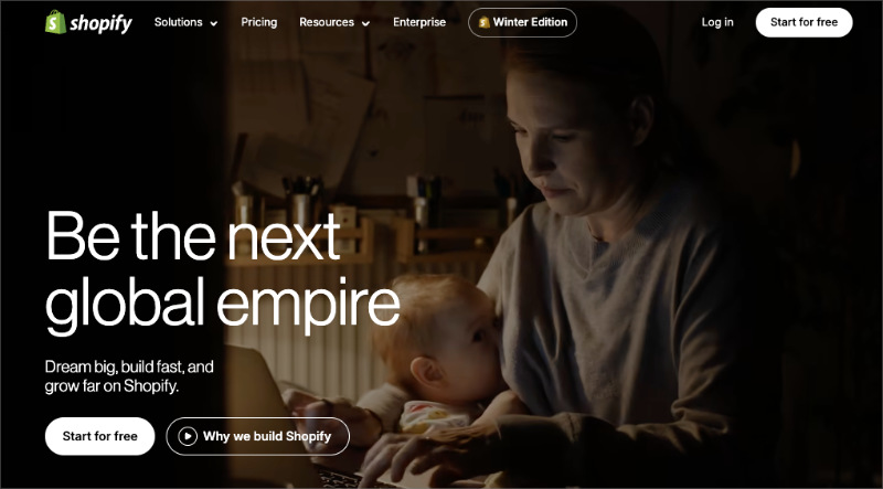 Shopify ecommerce platform branding for businesses that sell products alongside services