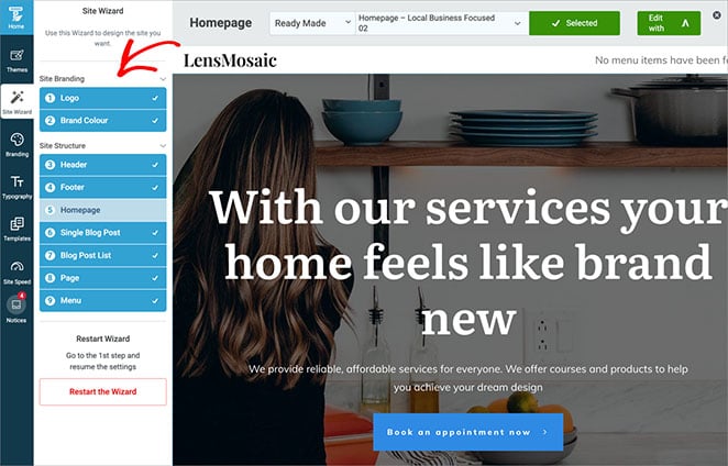 thrive-themes-site-wizard - SeedProd Setting up a theme using Thrive Themes site wizard.