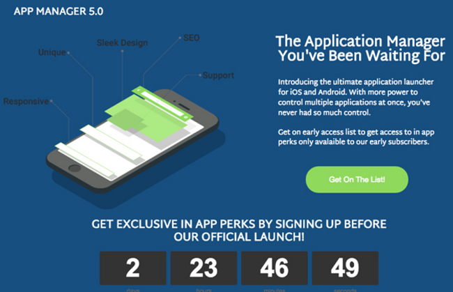 App-Manager-5.0 - SeedProd App Manager 5.0 coming soon page example