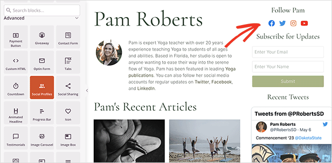 author-page-social-icons - SeedProd Author page social media icons