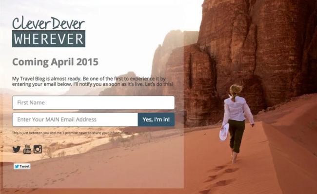 coming-soon-page-examples-2 - SeedProd CleverDever Wherever coming soon page