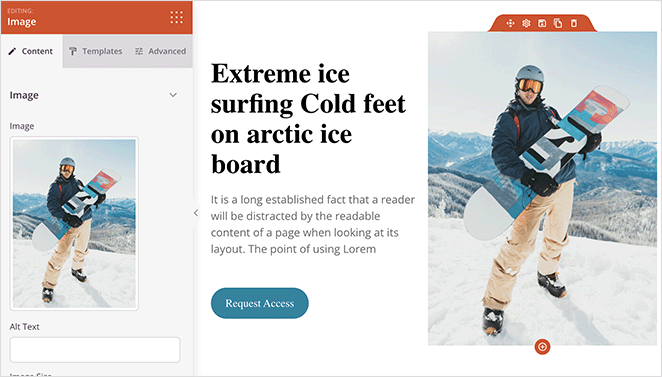 customize-page-section - SeedProd edit homepage section in WordPress
