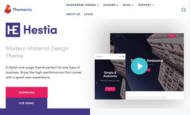 Hestia - SeedProd hestia WordPress responsive theme examples