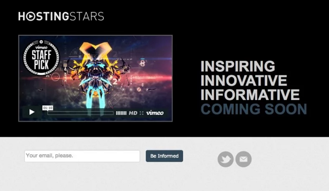 Hosting-Stars - SeedProd Hosting Stars coming soon page example