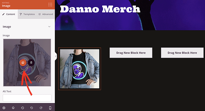 image-block-settings - SeedProd Upload product image into image block