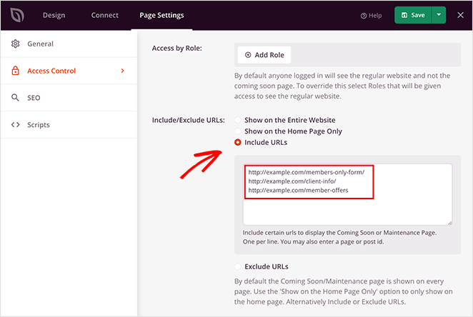 include-urls - SeedProd