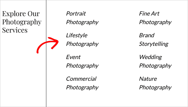 Example of making WordPress theme paragraph text italic using Custom CSS in SeedProd