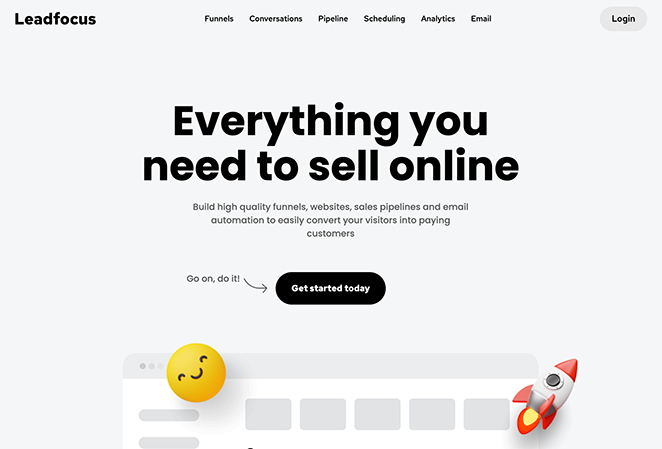 leadfocus-homepage-example - SeedProd Leadfocus homepage design example