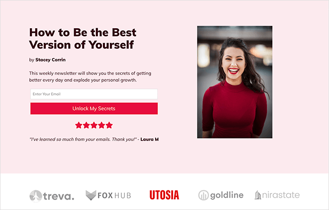 mailchimp-landing-page-example-min - SeedProd Landing page example made in SeedProd