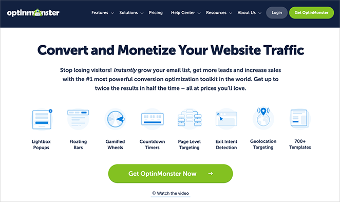 OptinMonster WordPress landing page plugin