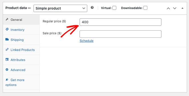 product-data - SeedProd WooCommerce Product price