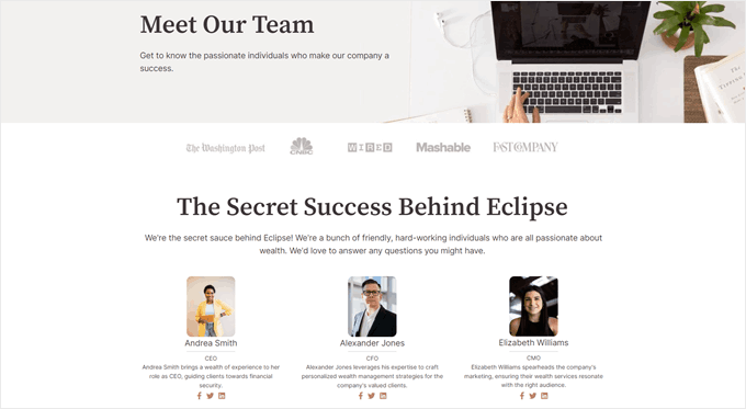 seedprod-staff-directory-example-min - SeedProd How to create a meet the team page in WordPress - final published example