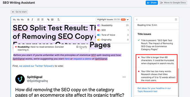 SEMRush-writing-assistant - SeedProd SEMRush writing assistant