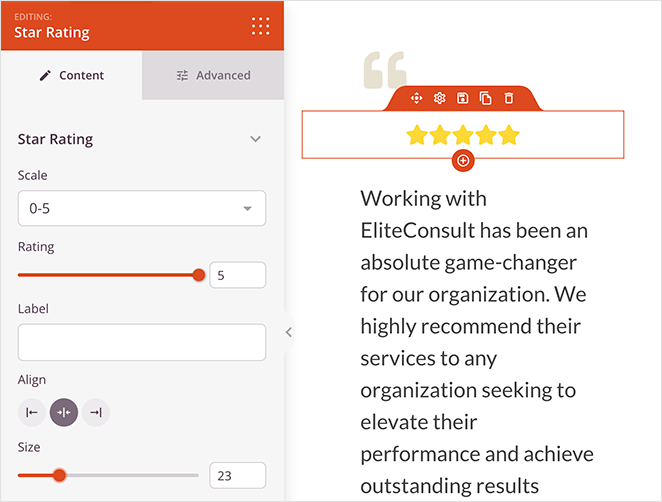 star-rating-block - SeedProd Use the star rating block on your about page